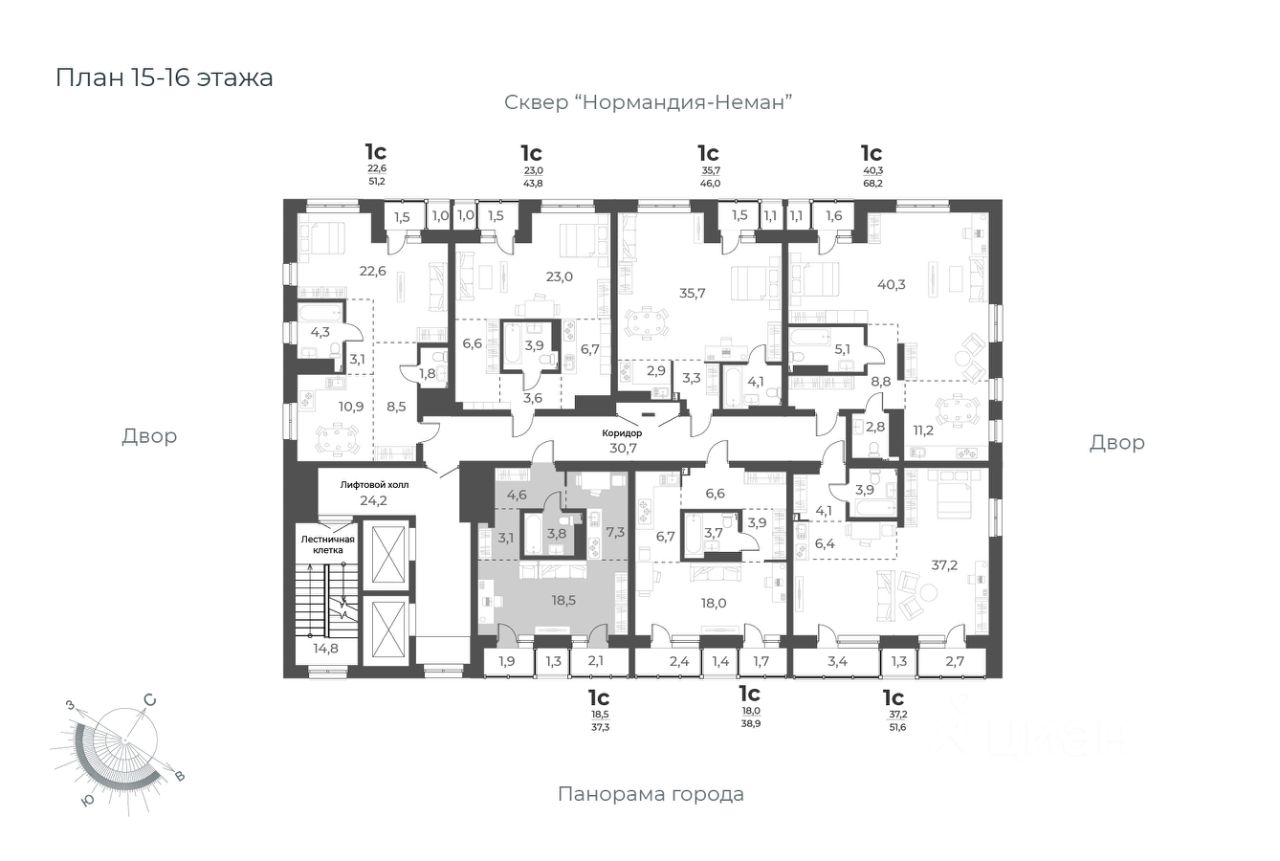 Квартира №1779637, корпус 2 в ЖК Нормандия-Неман от застройщика ГК Стрижи в  Новосибирске — Недвижимость на сайте Living.ru